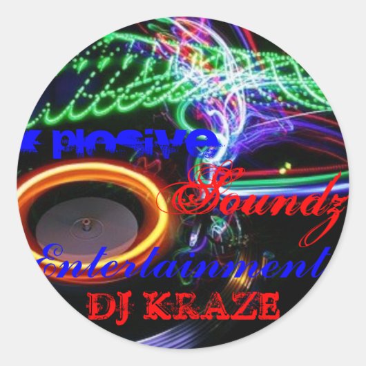 DJ KRAZE ラウンドシール (正面)