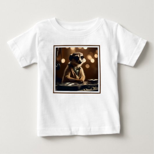 DJ Meerkat: Spinning Tracks in the Savanna, ベビーTシャツ (正面)