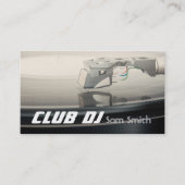 DJ Metalic モダン Vinylリコースタイリッシュダーミキサー 名刺 (正面)