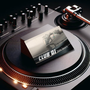 DJ Metalic モダン Vinylリコースタイリッシュダーミキサー 名刺