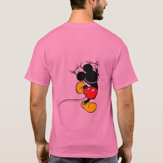 DJ Mickeymouseピンク Tシャツ (裏面)