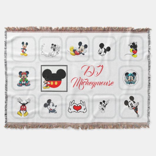 DJ Mickeymouse Throw Blanket スローブランケット (正面)