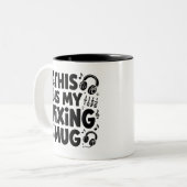 DJ Mixing Mug | Funny Music Lover Coffee Cup ツートーンマグカップ (正面左)