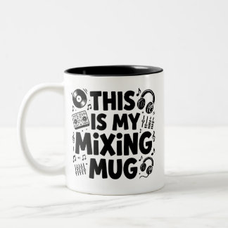 DJ Mixing Mug | Funny Music Lover Coffee Cup ツートーンマグカップ