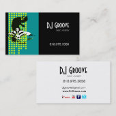 DJ Mixmasterのディスクジョッキー-音楽業界カード 名刺 (正面/裏面)
