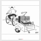 DJ Mobile Disco Record Player Cartoon シール (シート)