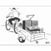 DJ Mobile Disco Record Player Cartoon シール (正面)