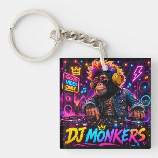 DJ MONKERS両面キーチェーン キーホルダー (正面)