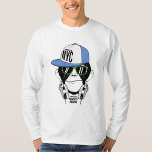 DJ MONKEY おもしろい猿 Tシャツ