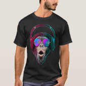 DJ Monkey  Disc Jockey Rave Music Tシャツ (正面)
