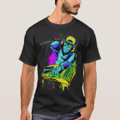 DJ Monkey Music Party Fun Sunglasses Dance Party M Tシャツ (正面)