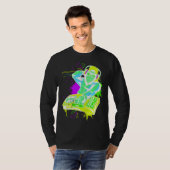 DJ Monkey Music Party Fun Sunglasses Monkey Headph Tシャツ (正面フル)