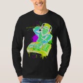 DJ Monkey Music Party Fun Sunglasses Monkey Headph Tシャツ (正面)