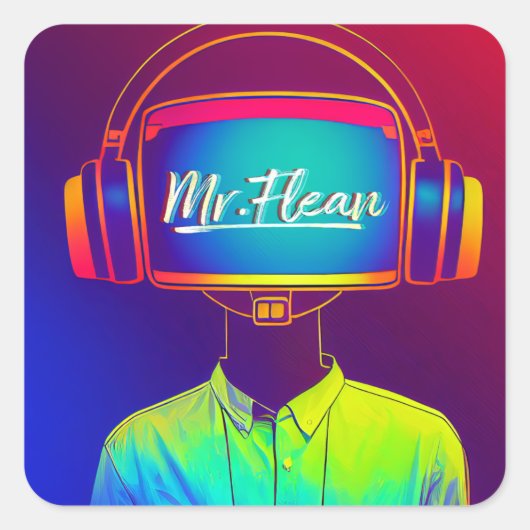 DJ Mr.Fleanシール スクエアシール (正面)