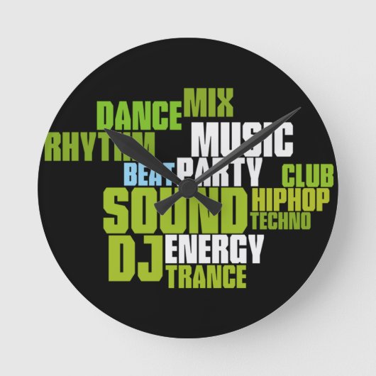 DJ/MUSICの柱時計 ラウンド壁時計 (正面)