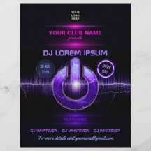 DJ Music and Dance Gig写真とロゴ招待状の追加