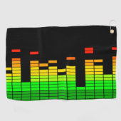 DJ Music BlackのビートからのイコライザVibes ゴルフタオル (横)