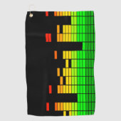 DJ Music BlackのビートからのイコライザVibes ゴルフタオル (正面)