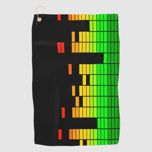 DJ Music BlackのビートからのイコライザVibes ゴルフタオル (正面)