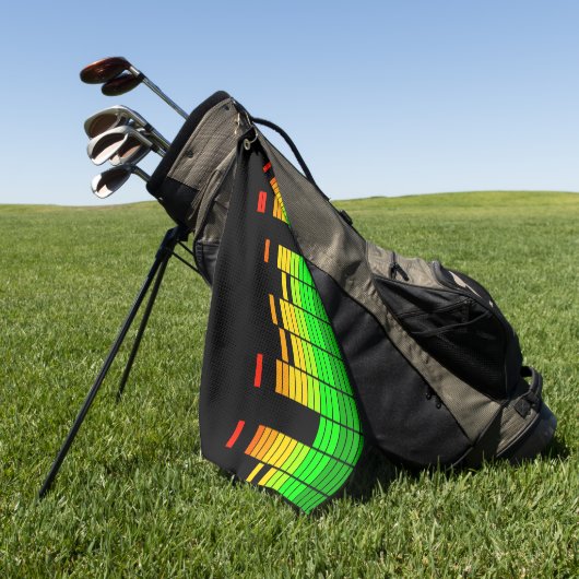 DJ Music BlackのビートからのイコライザVibes ゴルフタオル (グリーン)