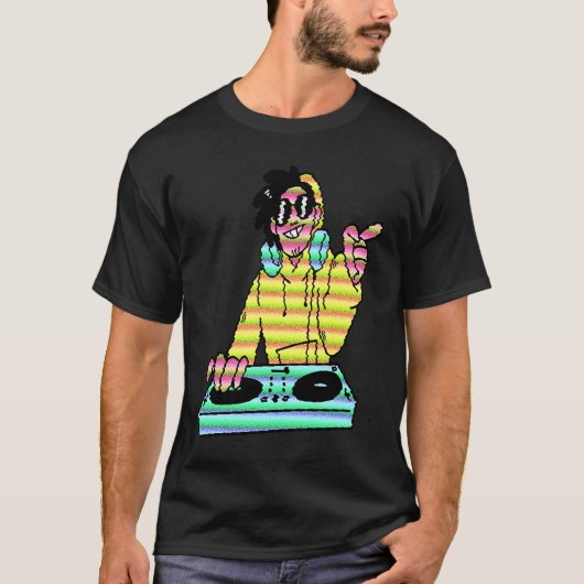 Dj Music  DJ carton Cool Tシャツ (正面)