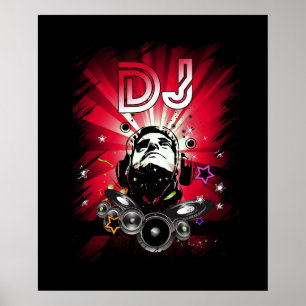 Dj Music Lover Music Playerサウンドカッコいい ポスター