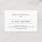 DJ or Disc Jockey 名刺 (裏面)