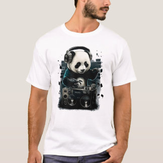 Dj Pandaヘッドフォン音楽 Tシャツ