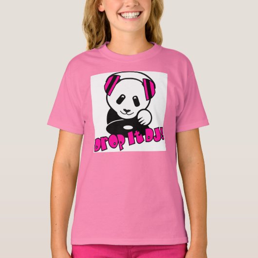 DJ Panda – ドロップDJ! ベビーTシャツ (正面)