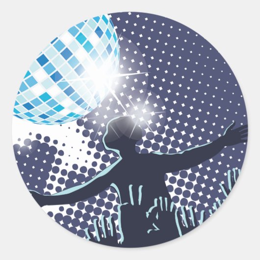 DJ Performing Stickers ラウンドシール (正面)