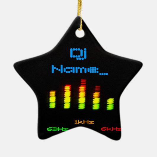 Dj Personal EqualizerバーEQ – 名前の追加 セラミックオーナメント (裏面)