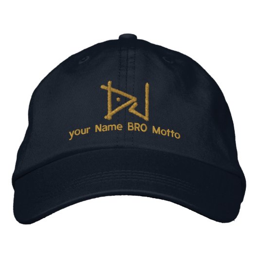 DJ Personalizable Cap Your Own文字Bro & Babe 刺繍入りキャップ (正面)