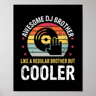 DJ Player Brother Funny Disc Jockey Wedding Party ポスター
