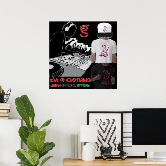 DJ Poster from I'm G Clothing ポスター (ホームオフィス)