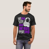 DJ Producer 食べ Sleep MakeビートMusic Tシャツ (正面フル)