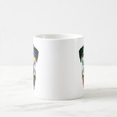 Dj PugとヘッドフォンPugおもしろい音楽 コーヒーマグカップ (中央)