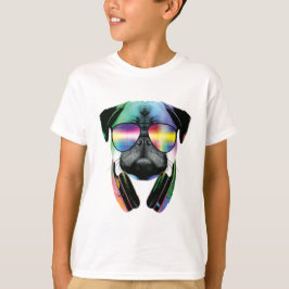 Dj Pug カッコいい Dog Tシャツ