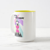 DJ Pug:パーティーPug is in the House Tonight ツートーンマグカップ (正面左)