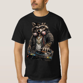 DJ Raccoon Music Streetwear Graphic T-Shirt Tシャツ