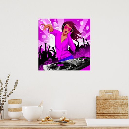 DJ Raver Chick ポスター (キッチン)