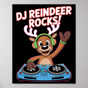 Dj Reindeer Rocks Christmas Dj Groove ポスター