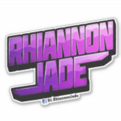 DJ Rhiannon Jadeロゴビニールのシール/デカール シール (正面)