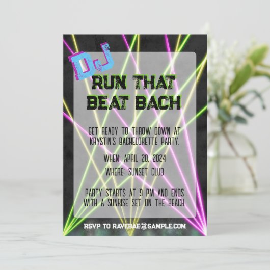 DJ Run that Beat独身最後の夜 招待状 (スタンド正面)