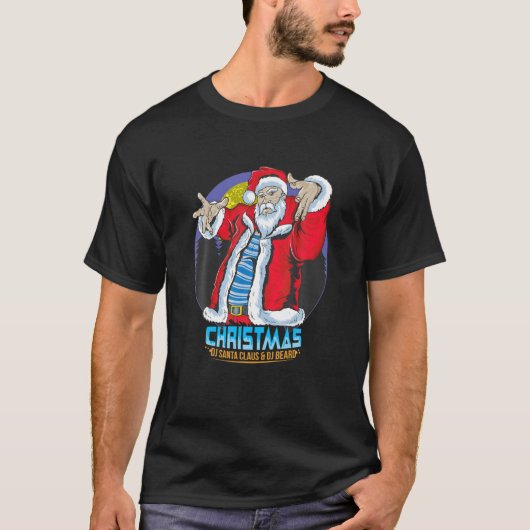 「DJ Santa Claus」クリスマス Tシャツ (正面)