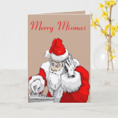 DJ Santa Claus Mixing The Christmas Party Track  カード (黄色い花)