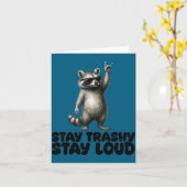 DJ Shades Trash Raccoon Rock Panda カード (黄色い花)