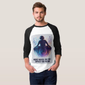 “DJ Shadow Sound Waves – 音楽がもたらす影響を表現したアートTシャツ Tシャツ (正面フル)
