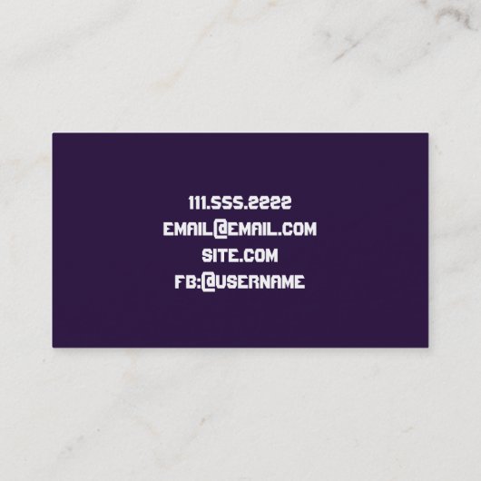 DJ - Singer 名刺 (裏面)