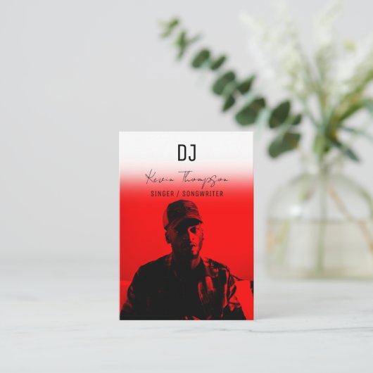 DJ Singer Songwriter Music 2 QR Code Professional 名刺 (スタンド正面)