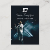 DJ Singer Songwriter Music 2 QR Code Professional  名刺 (正面)